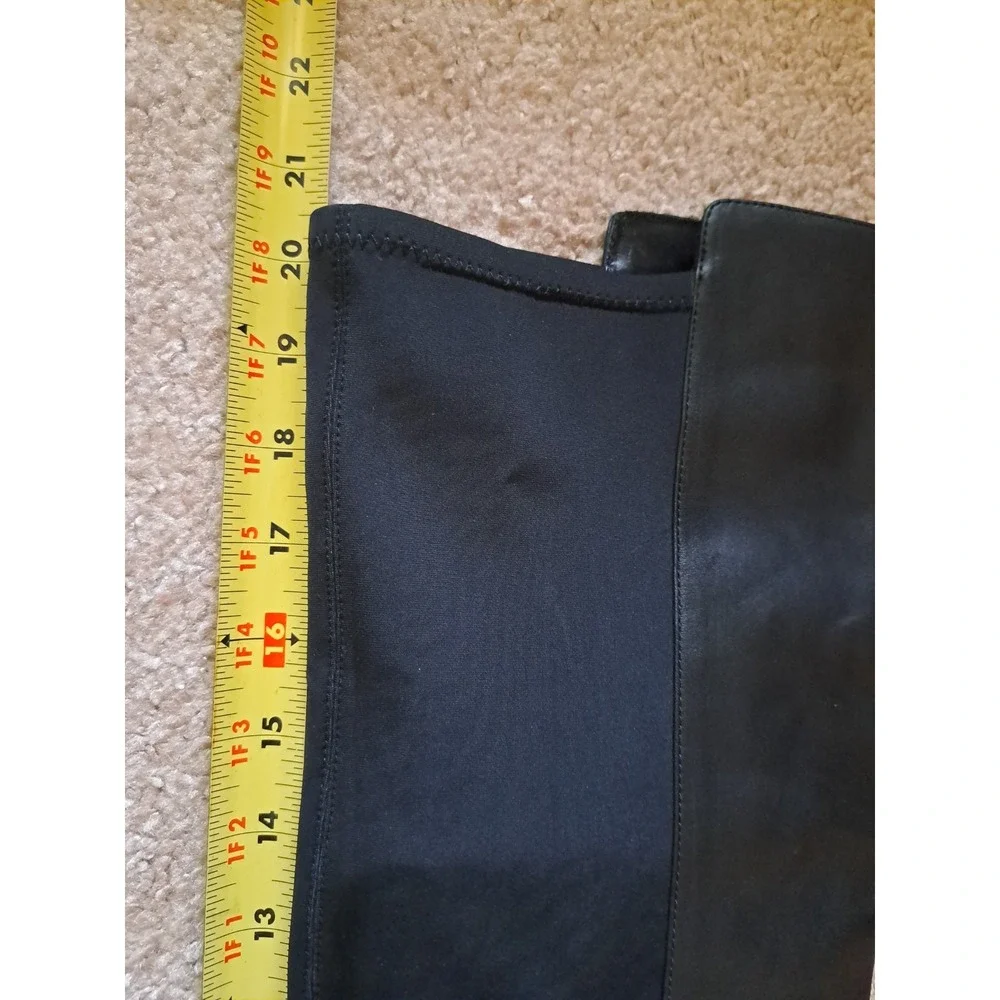 Ann Taylor Women's Black Leather Knee High Riding Boots 8.5 New